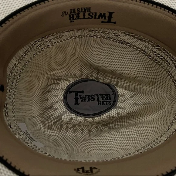 Twister Vented Bangora Straw Hat for Summer 4.25 brim - Picture 3 of 6